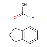 Chemical structure of N-(2,3-dihydro-1H-inden-4-yl)acetamide - CSSB00010491977