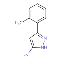 Chemical structure of 3-(2-methylphenyl)-1H-pyrazol-5-amine - CSSB00000748273