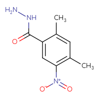 Chemical structure of 2,4-dimethyl-5-nitrobenzohydrazide - CSSB15025080665