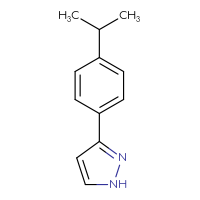 Chemical structure of 3-[4-(propan-2-yl)phenyl]-1H-pyrazole - CSSB00011471448