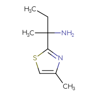 Chemical structure of 2-(4-methyl-1,3-thiazol-2-yl)butan-2-amine - CSSB00000758447