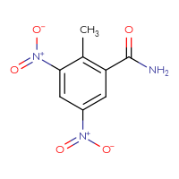 Chemical structure of 2-methyl-3,5-dinitrobenzamide - CSSB00000027025