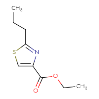 Chemical structure of ethyl 2-propyl-1,3-thiazole-4-carboxylate - CSSB00011525677