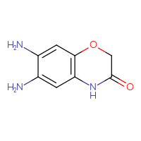 Chemical structure of 6,7-diamino-3,4-dihydro-2H-1,4-benzoxazin-3-one - CSSB00000745071