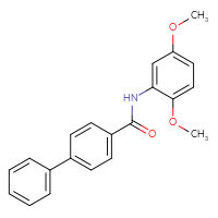 Chemical structure of N-(2,5-dimethoxyphenyl)-[1,1'-biphenyl]-4-carboxamide - CSSB00046141696
