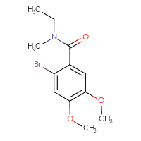 Chemical structure of 2-bromo-N-ethyl-4,5-dimethoxy-N-methylbenzamide - CSSB01999555490
