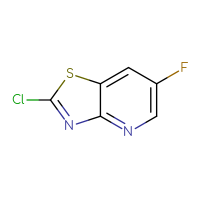 Chemical structure of 2-chloro-6-fluoro-[1,3]thiazolo[4,5-b]pyridine - CSSB00011015489