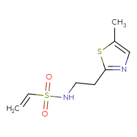Chemical structure of N-[2-(5-methyl-1,3-thiazol-2-yl)ethyl]ethene-1-sulfonamide - CSSB09890081743