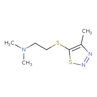 Chemical structure of dimethyl({2-[(4-methyl-1,2,3-thiadiazol-5-yl)sulfanyl]ethyl})amine - CSSB00009994695