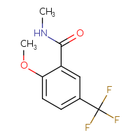 Chemical structure of 2-methoxy-N-methyl-5-(trifluoromethyl)benzamide - CSSB06446767818
