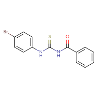 Chemical structure of 1-benzoyl-3-(4-bromophenyl)thiourea - CSSB00020580592