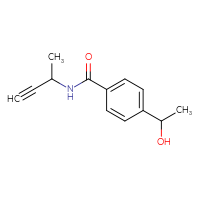 Chemical structure of N-(but-3-yn-2-yl)-4-(1-hydroxyethyl)benzamide - CSSB06663241278