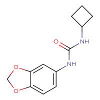 Chemical structure of 1-(2H-1,3-benzodioxol-5-yl)-3-cyclobutylurea - CSSB00001103054