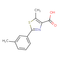 Chemical structure of 5-methyl-2-(3-methylphenyl)-1,3-thiazole-4-carboxylic acid - CSSB00011265967