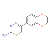 Chemical structure of 5-(2,3-dihydro-1,4-benzodioxin-6-yl)-6H-1,3,4-thiadiazin-2-amine - CSSB00000692612