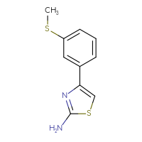 Chemical structure of 4-[3-(methylsulfanyl)phenyl]-1,3-thiazol-2-amine - CSSB00102975645