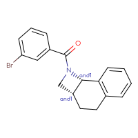 Chemical structure of rac-(2aR,8bS)-1-(3-bromobenzoyl)-1H,2H,2aH,3H,4H,8bH-naphtho[1,2-b]azete - CSSB21432461108