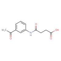 Chemical structure of 3-[(3-acetylphenyl)carbamoyl]propanoic acid - CSSB00000260597