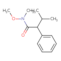 Chemical structure of N-methoxy-N,3-dimethyl-2-phenylbutanamide - CSSB01992944086