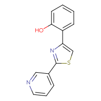 Chemical structure of 2-[2-(pyridin-3-yl)-1,3-thiazol-4-yl]phenol - CSSB00103158224