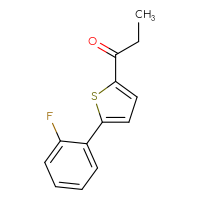 Chemical structure of 1-[5-(2-fluorophenyl)thiophen-2-yl]propan-1-one - CSSB00011265104