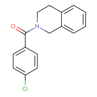 Chemical structure of 2-(4-chlorobenzoyl)-1,2,3,4-tetrahydroisoquinoline - CSSB00026307515