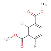 Chemical structure of 1,3-dimethyl 2-chloro-4-fluorobenzene-1,3-dicarboxylate - CSSB06447018412