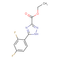 Chemical structure of ethyl 5-(2,4-difluorophenyl)-1H-1,2,4-triazole-3-carboxylate - CSSB00001072657