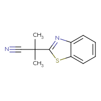 Chemical structure of 2-(1,3-benzothiazol-2-yl)-2-methylpropanenitrile - CSSB00012353964