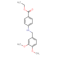 Chemical structure of ethyl 4-{[(3,4-dimethoxyphenyl)methyl]amino}benzoate - CSSB00046162808