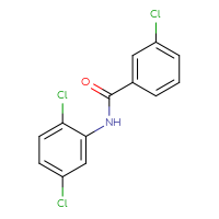 Chemical structure of 3-chloro-N-(2,5-dichlorophenyl)benzamide - CSSB00102602900
