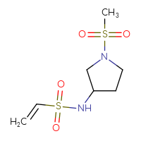 Chemical structure of N-(1-methanesulfonylpyrrolidin-3-yl)ethene-1-sulfonamide - CSSB00157171634