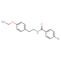 Chemical structure of 4-bromo-N-[2-(4-ethoxyphenyl)ethyl]benzamide - CSSB02074252266