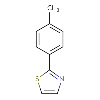 Chemical structure of 2-(4-methylphenyl)-1,3-thiazole - CSSB00011255345