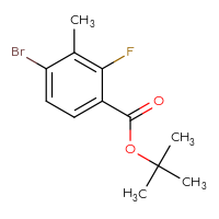 Chemical structure of tert-butyl 4-bromo-2-fluoro-3-methylbenzoate - CSSB02147698551