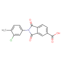 Chemical structure of 2-(3-chloro-4-methylphenyl)-1,3-dioxo-2,3-dihydro-1H-isoindole-5-carboxylic acid - CSSB00020598417