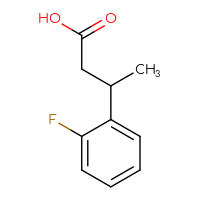 Chemical structure of 3-(2-fluorophenyl)butanoic acid - CSSB00000750048