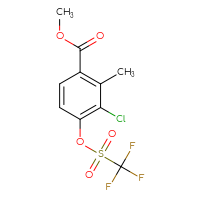 Chemical structure of methyl 3-chloro-2-methyl-4-(trifluoromethanesulfonyloxy)benzoate - CSSB21163950730