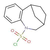 Chemical structure of 8-azatricyclo[8.2.1.0²,⁷]trideca-2(7),3,5-triene-8-sulfonyl chloride - CSSB21224775971