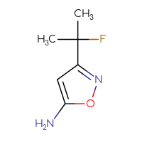 Chemical structure of 3-(2-fluoropropan-2-yl)-1,2-oxazol-5-amine - CSSB00000101668