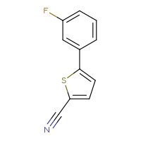 Chemical structure of 5-(3-fluorophenyl)thiophene-2-carbonitrile - CSSB00011069768