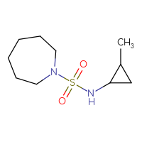 Chemical structure of N-(2-methylcyclopropyl)azepane-1-sulfonamide - CSMB00089743970
