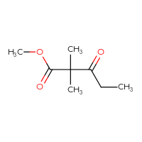 Chemical structure of methyl 2,2-dimethyl-3-oxopentanoate - CSSB00000730939