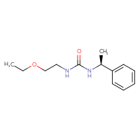 Chemical structure of 3-(2-ethoxyethyl)-1-[(1S)-1-phenylethyl]urea - CSSB01995969565