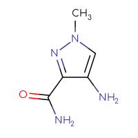 Chemical structure of 4-amino-1-methyl-1H-pyrazole-3-carboxamide - CSSB00000238742