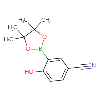 Chemical structure of 4-hydroxy-3-(4,4,5,5-tetramethyl-1,3,2-dioxaborolan-2-yl)benzonitrile - CSSB00000727242