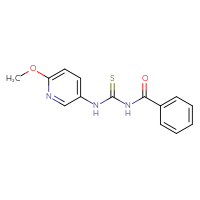 Chemical structure of 1-benzoyl-3-(6-methoxypyridin-3-yl)thiourea - CSSB00025736569