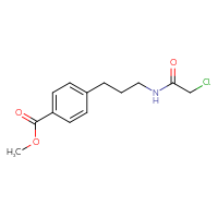Chemical structure of methyl 4-[3-(2-chloroacetamido)propyl]benzoate - CSSB21332098429