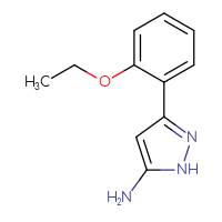 Chemical structure of 3-(2-ethoxyphenyl)-1H-pyrazol-5-amine - CSSB00011225250