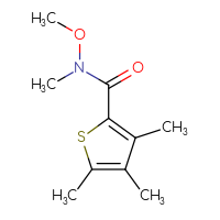 Chemical structure of N-methoxy-N,3,4,5-tetramethylthiophene-2-carboxamide - CSSB02496148193